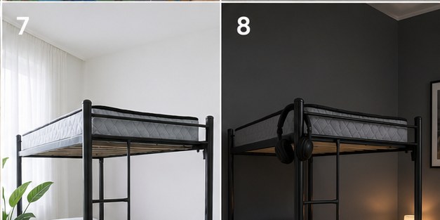 Camarote metálico negro estilo nórdico — fabricante directo Chile