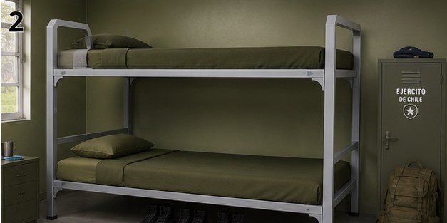 Camarote Militar en dormitorio Ejército de Chile